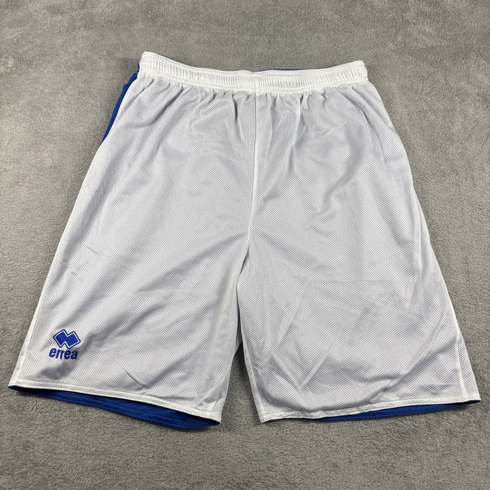 Errea Men's Shorts Football Essential‎ Flag White And Blue Size XXXL *READ